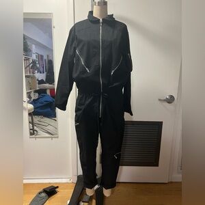 Dolls kill-Current Mood Black utility jumpsuit